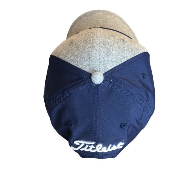Titleist Cap Adjustable Golf Hat Navy & Gray Cotton/Polyester Blend Men One Size - Picture 8 of 12